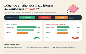 Cuándo un ahorro a plazo le gana de verdad a la inflación